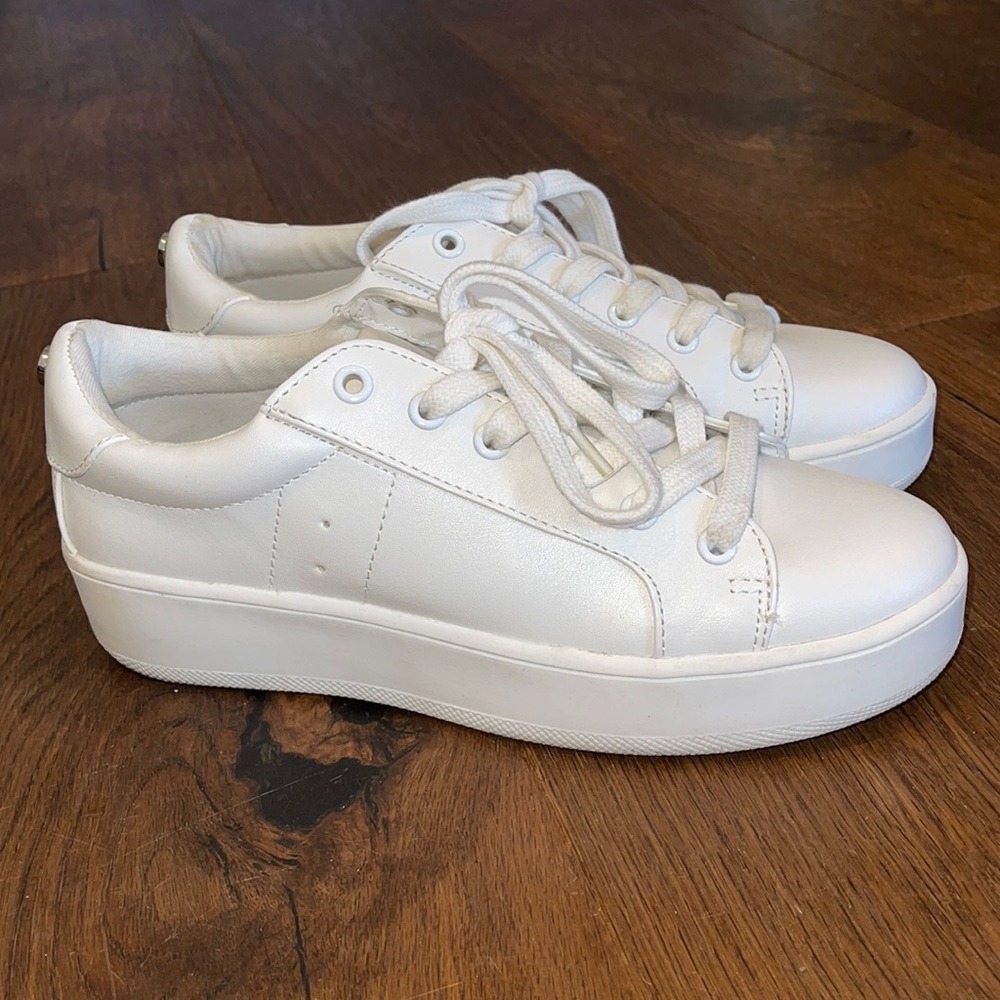 Steve Madden White Platform Sneaker Shoes